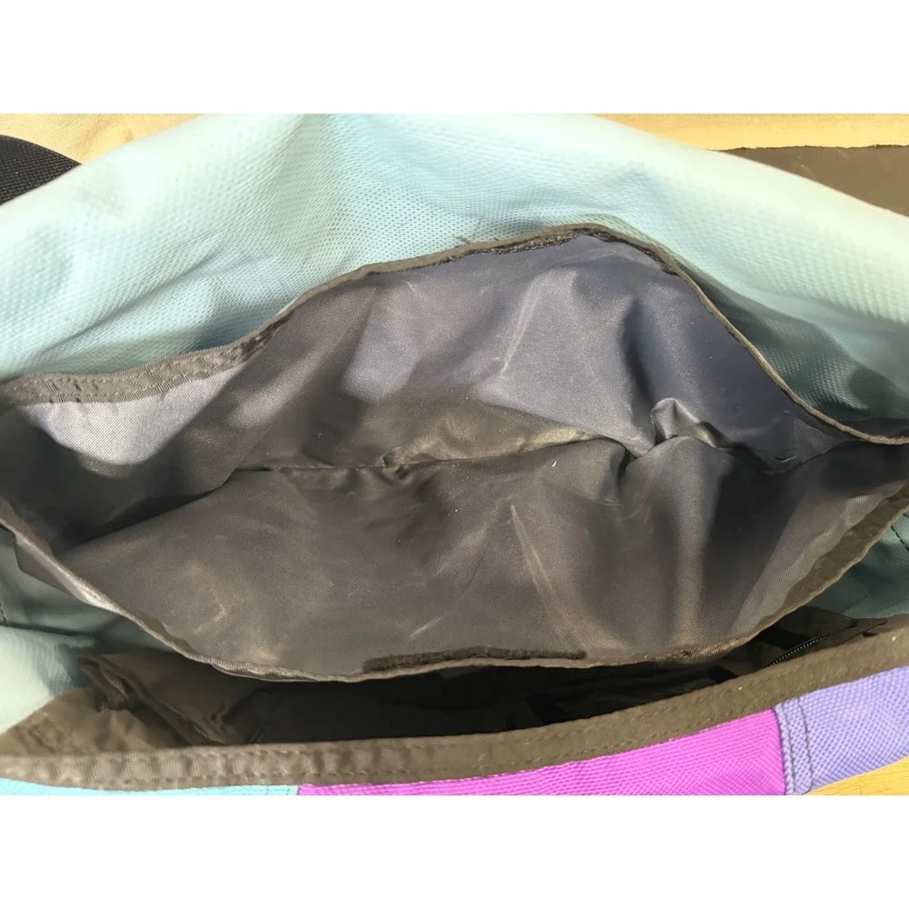 Timbuk2 Messenger Bag L Purple Teal Lavender Cordura Y2K Vintage Retro